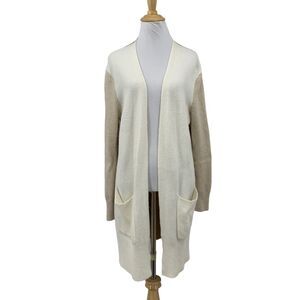 Madewell Cardigan Sweater Women Small Heather Timber Kent Open Front Wool Alpaca